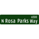 download Portland Oregon Street Name Sign N Rosa Parks Way clipart image with 0 hue color