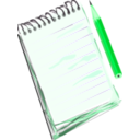 download Notepad Pencil clipart image with 90 hue color