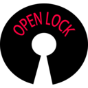 download Logo Open Lock clipart image with 225 hue color