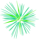 download Green Fireworks clipart image with 45 hue color