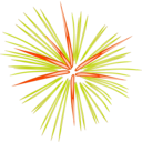 download Green Fireworks clipart image with 315 hue color