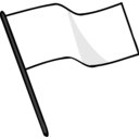 download Waving White Flag clipart image with 90 hue color