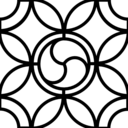 download Triskell Leaded Glass Base clipart image with 45 hue color