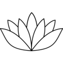 download White Lotus Flower clipart image with 0 hue color