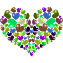 download Red Heart clipart image with 90 hue color