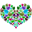 download Red Heart clipart image with 135 hue color