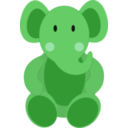 download Baby Elephant clipart image with 270 hue color