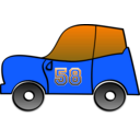 download 2d Yellow Fun Car clipart image with 180 hue color