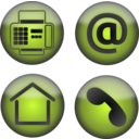 download Four Contact Icons clipart image with 315 hue color
