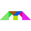 download Tangram clipart image with 270 hue color