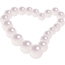 download Pearl Heart clipart image with 315 hue color