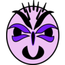 download Evil Face clipart image with 270 hue color