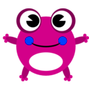 download Frog clipart image with 225 hue color