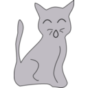 download Simple Cat clipart image with 180 hue color
