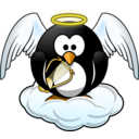 download Penguin In Heaven clipart image with 0 hue color