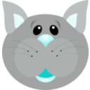 download Cat clipart image with 180 hue color