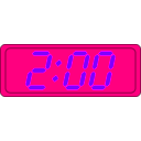 download Digital Clock clipart image with 270 hue color