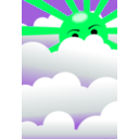 download Clouds With Hidden Sun clipart image with 90 hue color