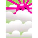 download Clouds With Hidden Sun clipart image with 270 hue color