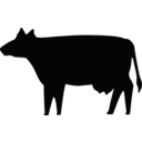 download Cow Silhouette clipart image with 90 hue color