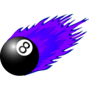 download 8ball With Flames clipart image with 225 hue color