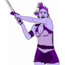 download Female Warrior Color clipart image with 225 hue color