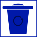 download Eco Green Trash Icon clipart image with 135 hue color