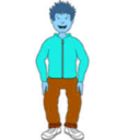 download A Person Boy clipart image with 180 hue color