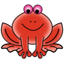 download Frog clipart image with 270 hue color