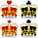 Stylized Crowns For Card Faces