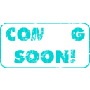 download Red Coming Soon Stamp clipart image with 180 hue color