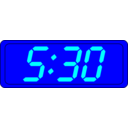 download Digital Clock clipart image with 180 hue color