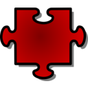 Red Jigsaw Piece 06