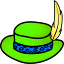 download Pimp Hat clipart image with 180 hue color