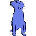 download Dog Simple Drawing clipart image with 180 hue color