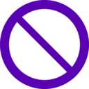 download Prohibition Sign clipart image with 270 hue color