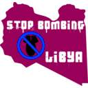 download Stop Bombing Libya clipart image with 225 hue color
