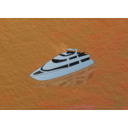 download Yacht clipart image with 180 hue color