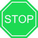 download Stop Sign clipart image with 135 hue color