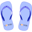 download Thong Light Blue With I Love You clipart image with 45 hue color