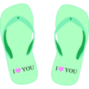 download Thong Light Blue With I Love You clipart image with 315 hue color