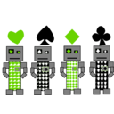 download Robot Cards clipart image with 90 hue color