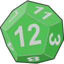 download Dice clipart image with 270 hue color