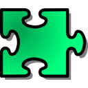 download Blue Jigsaw Piece 14 clipart image with 270 hue color