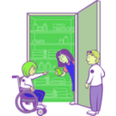 download Kids In Cupboard clipart image with 45 hue color