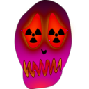 download Skull And Nuclear Warning clipart image with 315 hue color