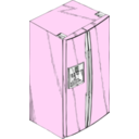 download Side By Side Refrigerator clipart image with 270 hue color