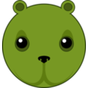 download Cute Bear Head clipart image with 45 hue color