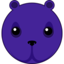 download Cute Bear Head clipart image with 225 hue color