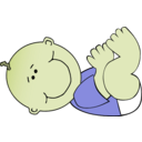 download Baby Boy Lying clipart image with 45 hue color